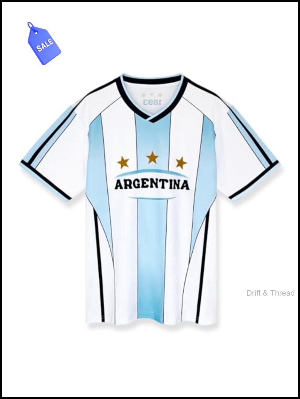 Men's Soccer Fan Jersey Breathable Polyester Mesh V-Neck Tee